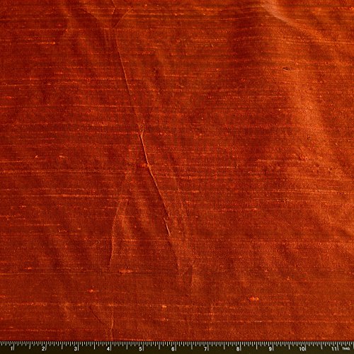 54 Wide - Iridescent Rust Dupioni Silk, 100% Silk Fabric, By The ...
