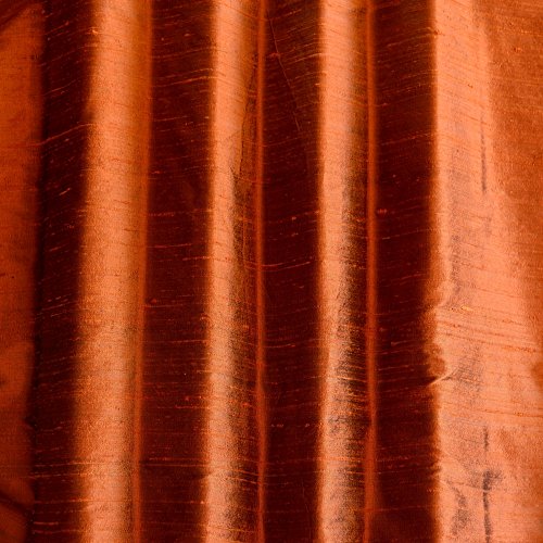 54 Wide - Iridescent Rust Dupioni Silk, 100% Silk Fabric, By The ...