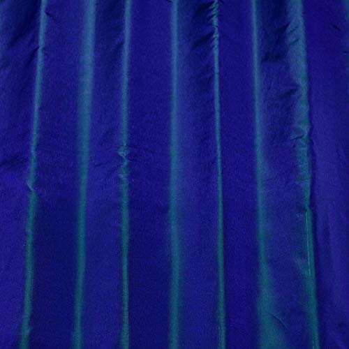 Deep Green & Blue Tissue Taffeta Silk, 100% Silk Fabric, by The Ya...