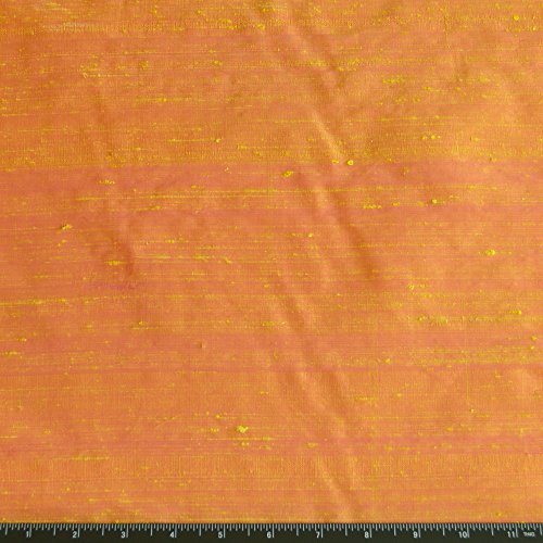 Iridescent Marigold Orange Dupioni Silk, 100% Silk Fabric, by The ...