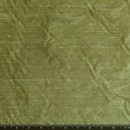 Iridescent Sage Green Dupioni Silk, 100% Silk Fabric, by The Yard,...