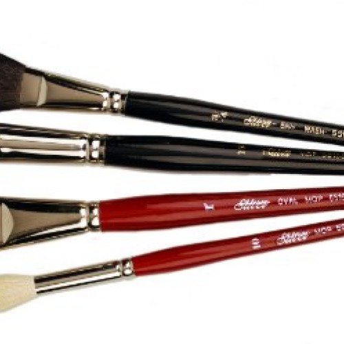 Silver Brush SMS-5599S Silver Mop Short Handle Multi Media Brush S...