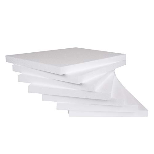 Silverlake Craft Foam Block - 7 Pack of 11x17x1 EPS Polystyrene Sh...