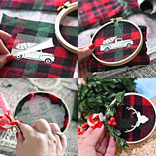 Similane 12 Pieces 3 Inch Embroidery Hoops Bamboo Circle Cross Sti...