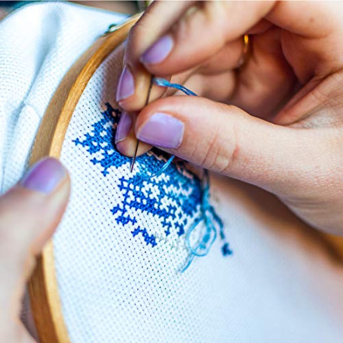 Similane 6 Pieces Aida Cloth 14 Count Cross Stitch Fabric, White, ...