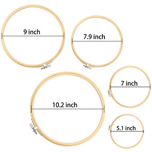 Similane Embroidery Kit 215 Pcs,100 Colors Threads,5 Pcs Embroider...
