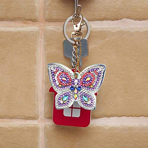DIY Diamond Painting Keychain，5D Mosaic Making Full Drill Special...