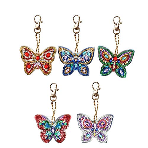 DIY Diamond Painting Keychain，5D Mosaic Making Full Drill Special...