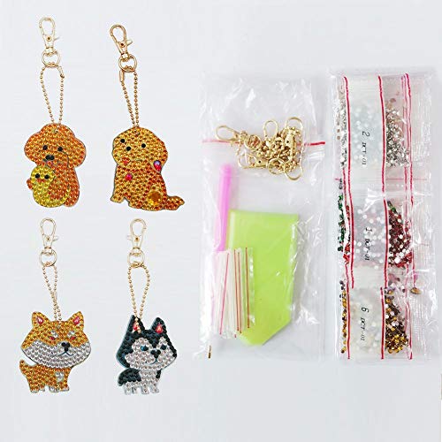 Keychains Diamond Painting Kits, Full Drill Diamond Painting DIY S...
