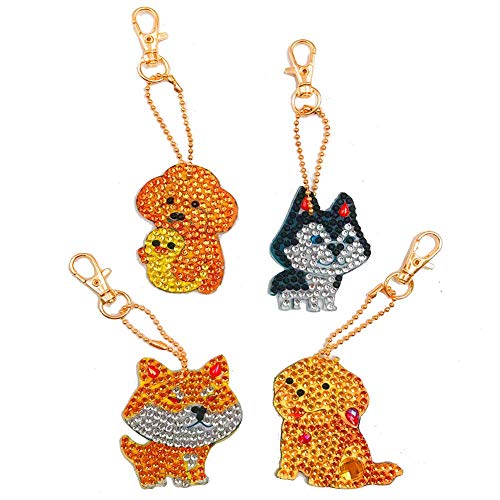 Keychains Diamond Painting Kits, Full Drill Diamond Painting DIY S...