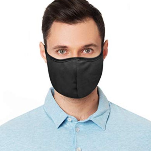 6 Pack Fabric Face Mask Reusable Double Fabric Layers - Made in US...