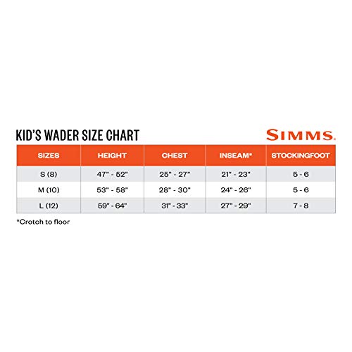 Simms Kids Tributary Stockingfoot Chest Fishing Waders, Youth Wate...