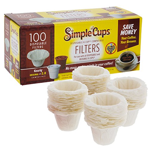Disposable Filters for Use in Keurig Brewers - Simple Cups - 100 R...