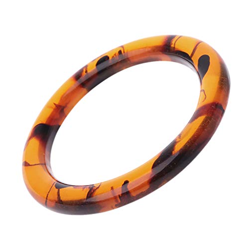 SimpleLif Round Resin Wooden Handle,DIY Handbag Frame Bag Replacem...