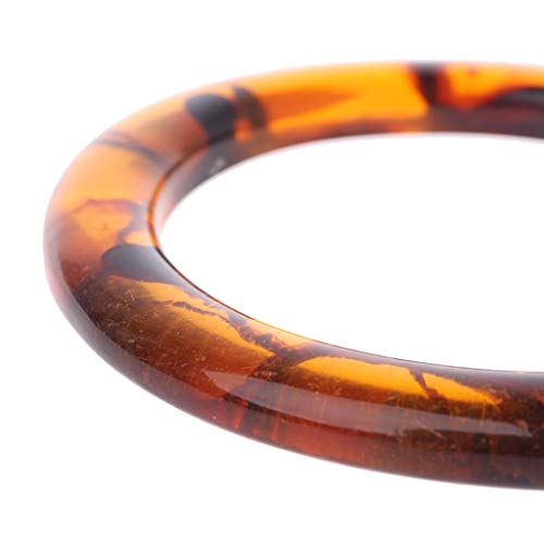 SimpleLif Round Resin Wooden Handle,DIY Handbag Frame Bag Replacem...