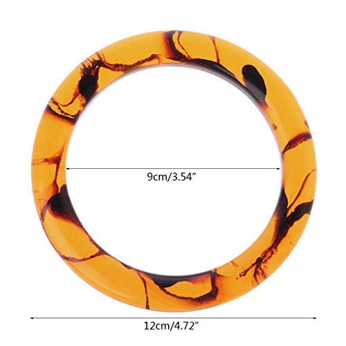 SimpleLif Round Resin Wooden Handle,DIY Handbag Frame Bag Replacem...