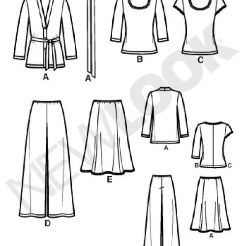 New Look Sewing Pattern 6735 Misses Separates, Size A 10-12-14-16...