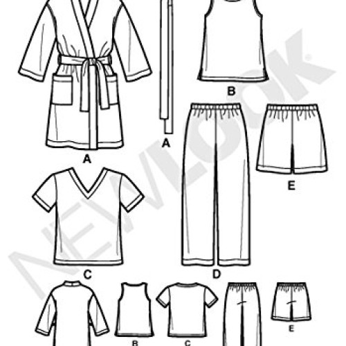 New Look Sewing Pattern 6847 Child Sleepwear, Size A 3-4-5-6-7-8