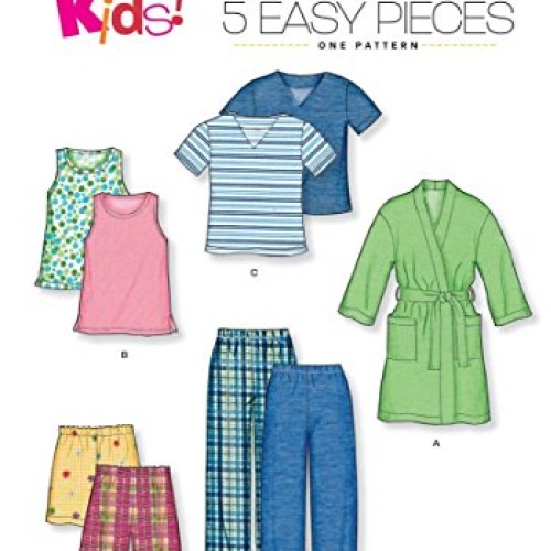 New Look Sewing Pattern 6847 Child Sleepwear, Size A 3-4-5-6-7-8