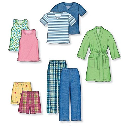 New Look Sewing Pattern 6847 Child Sleepwear, Size A 3-4-5-6-7-8