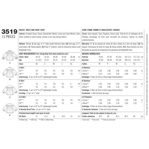 Simplicity 3519 Medieval Sewing Pattern for Men and Women by There...
