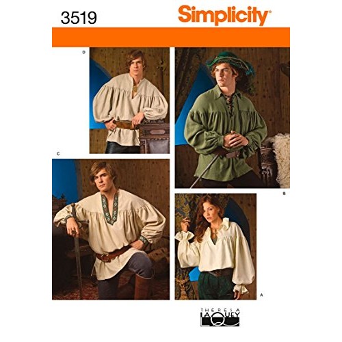 Simplicity 3519 Medieval Sewing Pattern for Men and Women by There...