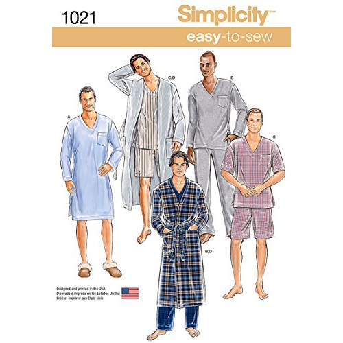 Simplicity Easy to Sew Classic Mens Robe and Pajama Sewing Patter...