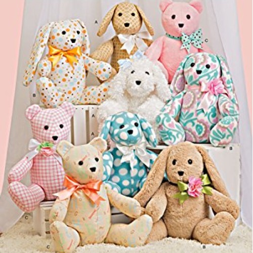 Simplicity US8044OS Childrens Stuffed Animal Toy Sewing Pattern, ...
