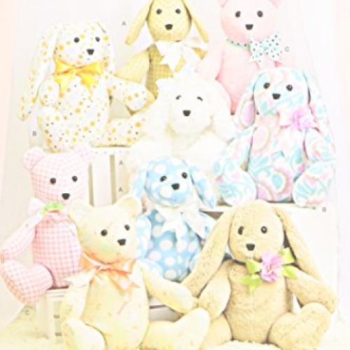 Simplicity US8044OS Childrens Stuffed Animal Toy Sewing Pattern, ...