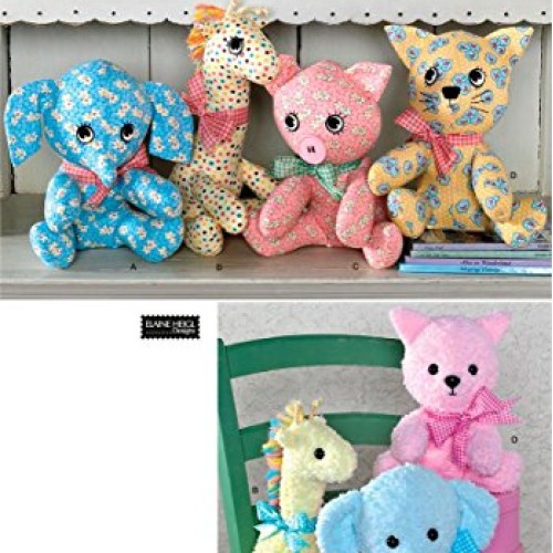 Simplicity 2613 Cute Stuffed Animal Sewing Pattern for Children an...