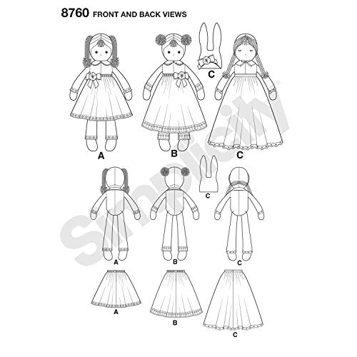 Simplicity CRAFTS Stuffed 25 Doll Toy Sewing Patterns for Kids by...