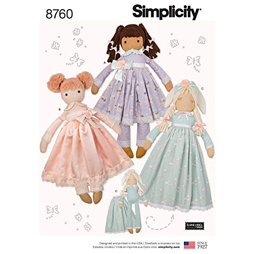 Simplicity CRAFTS Stuffed 25 Doll Toy Sewing Patterns for Kids by...