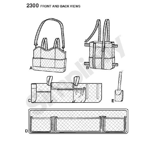 Simplicity Handicap Accessories Adult Walker Bag with Pockets Sewi...