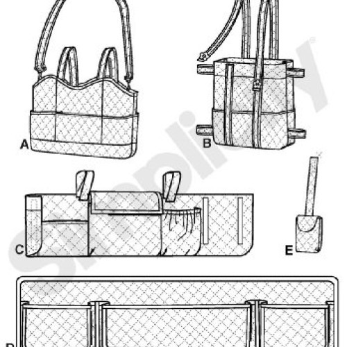 Simplicity Handicap Accessories Adult Walker Bag with Pockets Sewi...