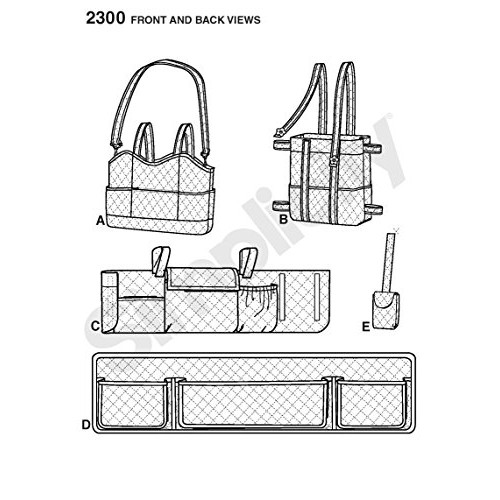 Simplicity Handicap Accessories Adult Walker Bag with Pockets Sewi...