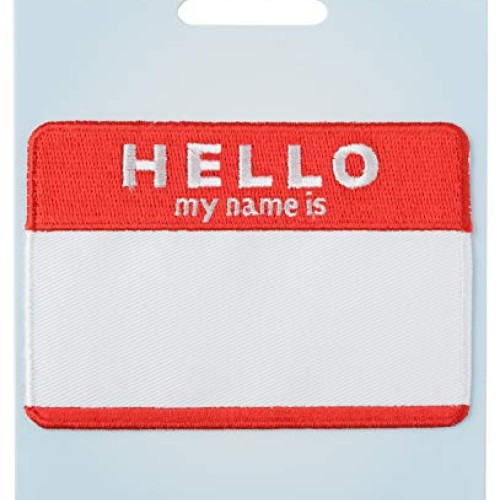 Simplicity Hello Name Tag Applique Clothing Iron On Patch, 2.5 ...