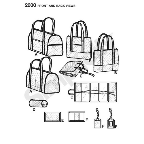 Simplicity Robin Greenwood Pattern Quilted Travel Accessories, Duf...