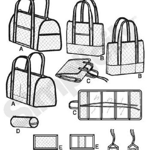 Simplicity Robin Greenwood Pattern Quilted Travel Accessories, Duf...