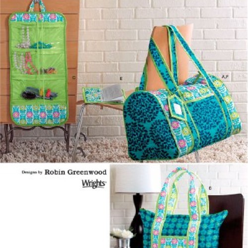 Simplicity Robin Greenwood Pattern Quilted Travel Accessories, Duf...