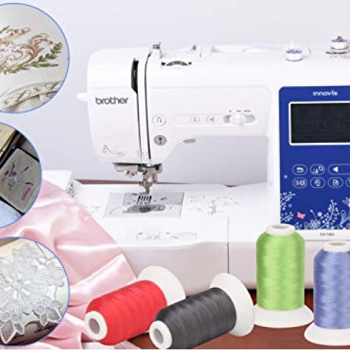 Simthread 63 Brother Colors Polyester Embroidery Machine Thread Ki...