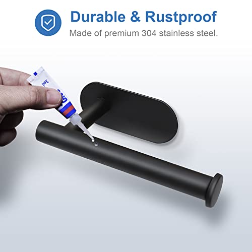 Simtive Adhesive Toilet Paper Holder, No Drilling Stainless Steel ...