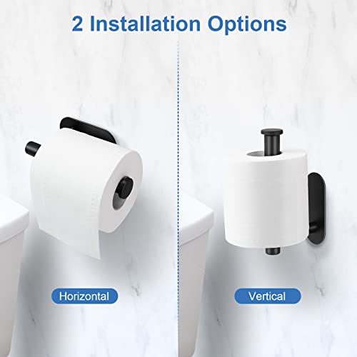Simtive Adhesive Toilet Paper Holder, No Drilling Stainless Steel ...