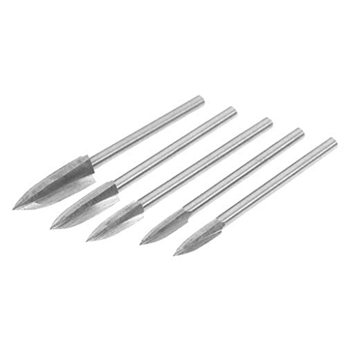 Sinerixc Kit of 5 Pieces Wood Carving and Engraving Drill Bit Set,...