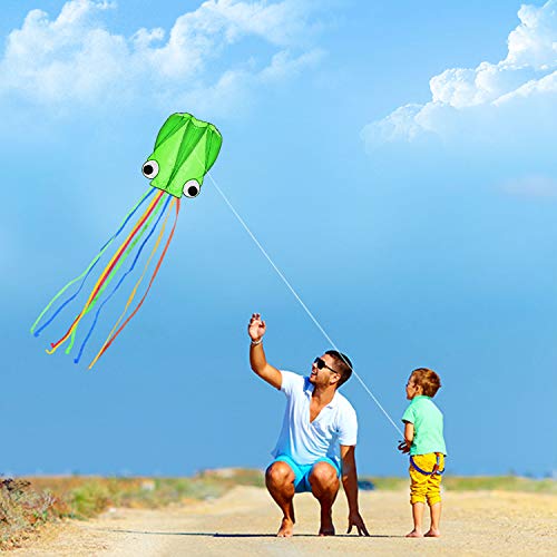 SINGARE Large Octopus Kites, Long Tail Beautiful Easy Flyer Kites ...