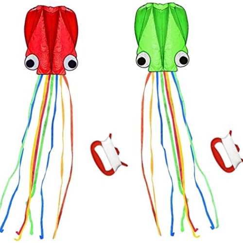 SINGARE Large Octopus Kites, Long Tail Beautiful Easy Flyer Kites ...