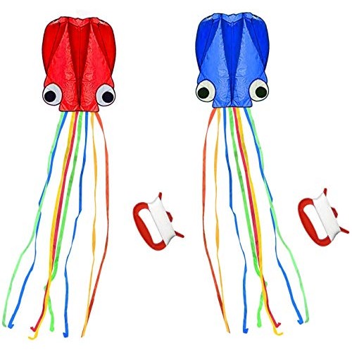 SINGARE Large Octopus Kites, Long Tail Beautiful Easy Flyer Kites ...