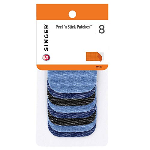 SINGER 00378 Peel N Stick Reusable Patches, 2-Inch x 3-Inch, Assor...