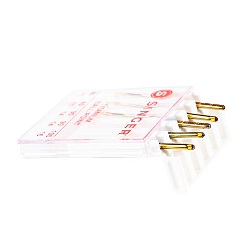 SINGER 04809 Titanium Universal Ball Point Machine Needles for Kni...