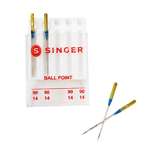 SINGER 4820 Universal Ball Point Machine Needles for Knit Fabric, ...