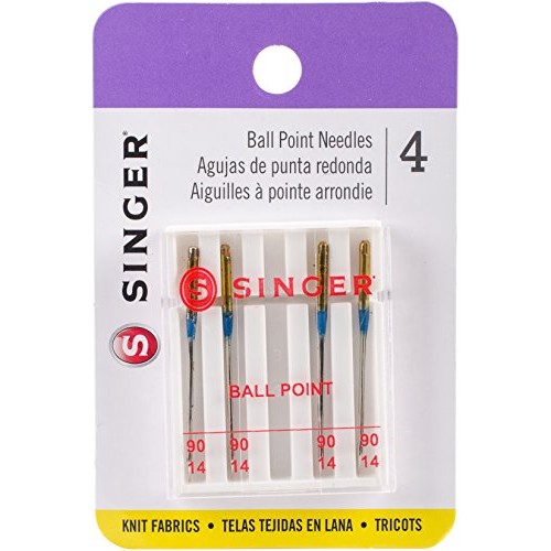 SINGER 4820 Universal Ball Point Machine Needles for Knit Fabric, ...